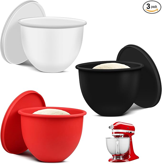 MixAid Silicone Liners for KitchenAid Tilt-Head 5 Qt Mixers – Mixer Attachments & Accessories – Replacement Mixer Bowls No Longer Needed