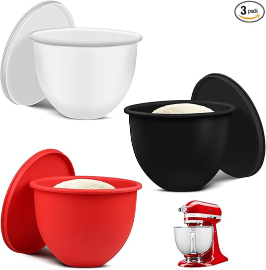 MixAid Silicone Liners for KitchenAid Tilt-Head 5 Qt Mixers – Mixer Attachments & Accessories – Replacement Mixer Bowls No Longer Needed
